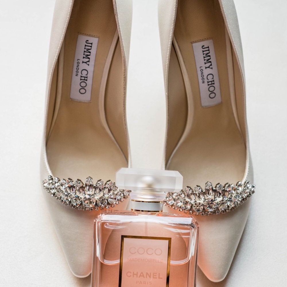 Jimmy Choo ROMY85 Bridal Shoes (Worn Once)